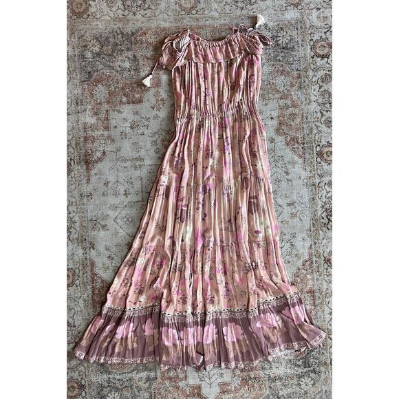 Spell and The Gypsy Collective Wild Bloom Strappy Maxi Dress in Blush Size S - Picture 9 of 9